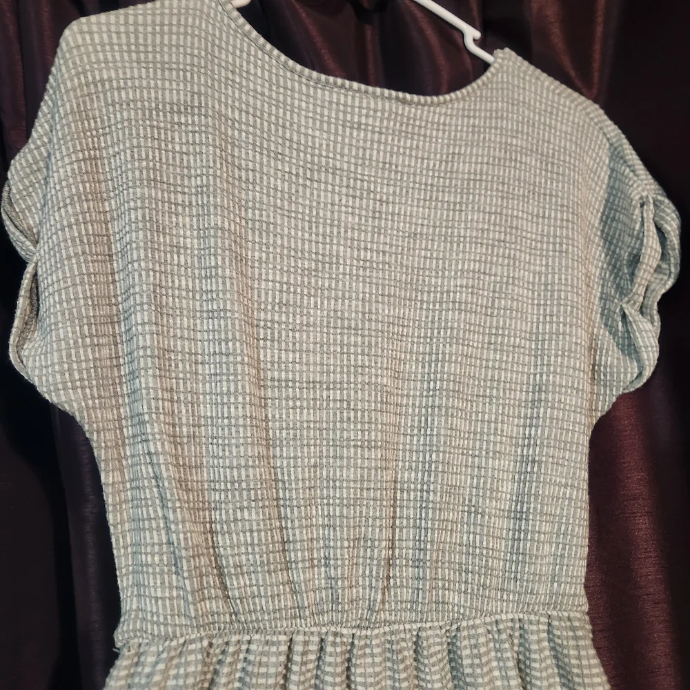 Caution To The Wind Gray Textured Dress - Picture 8 of 12